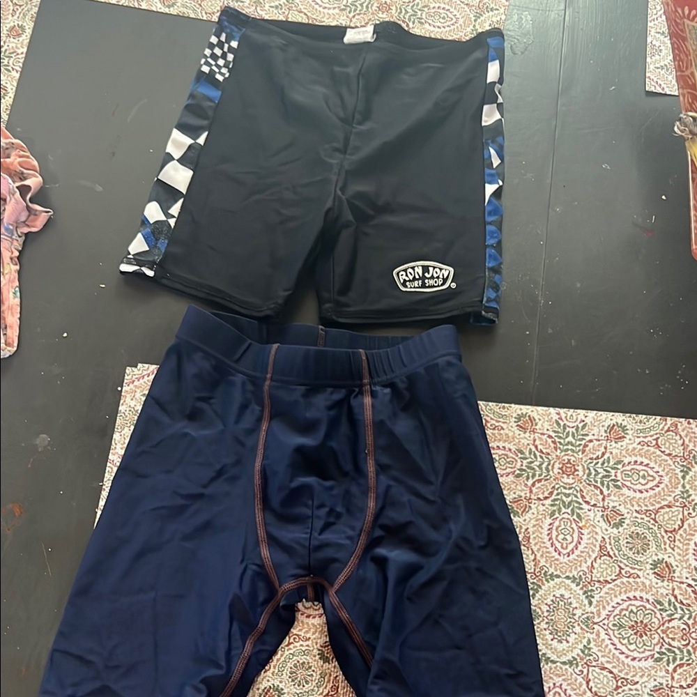 Ron Jon Surf Shop Black and Blue Swim Shorts